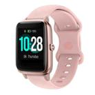 For Xiaomi Haylou Smart Watch LS01 19mm Butterfly Buckle Silicone Watch Band(Pink) - 1