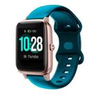 For Xiaomi Haylou Smart Watch LS01 19mm Butterfly Buckle Silicone Watch Band(Rock Cyan) - 1