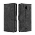 For Nokia C100 Skin Feel Crocodile Magnetic Clasp Leather Phone Case(Black) - 1