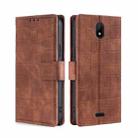 For Nokia C100 Skin Feel Crocodile Magnetic Clasp Leather Phone Case(Brown) - 1