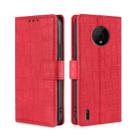 For Nokia C200 Skin Feel Crocodile Magnetic Clasp Leather Phone Case(Red) - 1