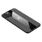 For iPhone 14 XINLI Stitching Cloth Textue TPU Phone Case (Grey) - 1