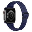 Small Waist Nylon Watch Band For Apple Watch Ultra 49mm / Series 8&7 45mm / SE 2&6&SE&5&4 44mm / 3&2&1 42mm(Dark Navy Blue) - 1