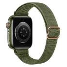 Small Waist Nylon Watch Band For Apple Watch Series 8&7 41mm / SE 2&6&SE&5&4 40mm / 3&2&1 38mm(Dark Olive Green) - 1