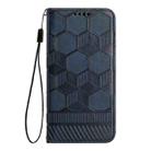 For iPhone 12 mini Football Texture Magnetic Leather Flip Phone Case (Dark Blue) - 2