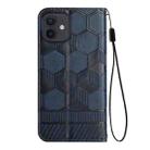For iPhone 12 mini Football Texture Magnetic Leather Flip Phone Case (Dark Blue) - 3