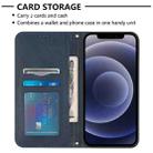 For iPhone 12 mini Football Texture Magnetic Leather Flip Phone Case (Dark Blue) - 4