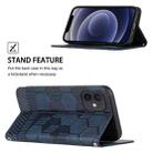For iPhone 12 mini Football Texture Magnetic Leather Flip Phone Case (Dark Blue) - 5