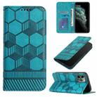 For iPhone 11 Pro Football Texture Magnetic Leather Flip Phone Case (Light Blue) - 1