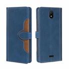 For Nokia C100 Skin Feel Magnetic Buckle Leather Phone Case(Blue) - 1