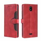 For Nokia C100 Skin Feel Magnetic Buckle Leather Phone Case(Red) - 1