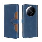 For Xiaomi 12S Ultra Skin Feel Magnetic Buckle Leather Phone Case(Blue) - 1