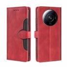 For Xiaomi 12S Ultra Skin Feel Magnetic Buckle Leather Phone Case(Red) - 1