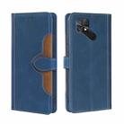 For Xiaomi Poco C40 Skin Feel Magnetic Buckle Leather Phone Case(Blue) - 1