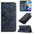 For Xiaomi Redmi Note 11 Global 2022 / Note 11S 4G Football Texture Magnetic Leather Flip Phone Case(Dark Blue) - 1
