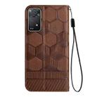 For Xiaomi Redmi Note 11 Pro 5G / 4G Global 2022 / Note 11 Pro+ India Football Texture Magnetic Leather Flip Phone Case(Brown) - 3