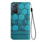 For Xiaomi Redmi Note 11 Pro 5G / 4G Global 2022 / Note 11 Pro+ India Football Texture Magnetic Leather Flip Phone Case(Light Blue) - 3