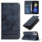 For Xiaomi Redmi Note 11T Pro Football Texture Magnetic Leather Flip Phone Case(Dark Blue) - 1