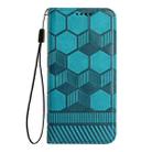 For Samsung Galaxy A03 164mm Football Texture Magnetic Leather Flip Phone Case(Light Blue) - 2
