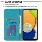 For Samsung Galaxy A03 164mm Football Texture Magnetic Leather Flip Phone Case(Light Blue) - 4
