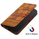 For Samsung Galaxy A12 5G / M12 / F12 Football Texture Magnetic Leather Flip Phone Case(Khaki) - 6