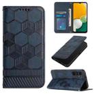 For Samsung Galaxy A13 5G Football Texture Magnetic Leather Flip Phone Case(Dark Blue) - 1
