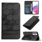 For Samsung Galaxy A53 5G Football Texture Magnetic Leather Flip Phone Case(Black) - 1