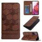 For Samsung Galaxy S20 FE 2022 / S20 FE 5G&4G / S20 Lite / S20 Fan Edition Football Texture Magnetic Leather Flip Phone Case(Brown) - 1