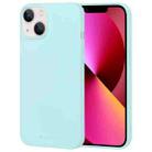 For iPhone 14 Plus GOOSPERY SOFT FEELING Liquid TPU Phone Case (Mint Green) - 1