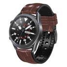For Huawei Watch GT3 Pro 46mm Bamboo Joint Texture Silicone Leather Watch Band(Dark Brown) - 1