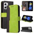 For Xiaomi Redmi Note 11T Pro/Poco X4 GT Stitching-color Leather Phone Case(Green) - 1