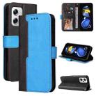 For Xiaomi Redmi Note 11T Pro/Poco X4 GT Stitching-color Leather Phone Case(Blue) - 1