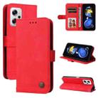 For Xiaomi Redmi Note 11T Pro/Poco X4 GT Skin Feel Life Tree Metal Button Leather Case(Red) - 1