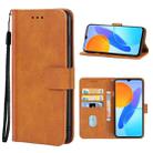 For Asus Zenfone 9 Leather Phone Case(Brown) - 1
