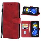 For Xiaomi Redmi K50i Leather Phone Case(Red) - 1