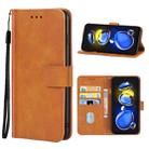 For Xiaomi Redmi K50i Leather Phone Case(Brown) - 1