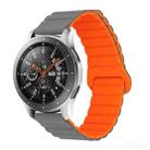 For Xiaomi Haylou Smart Watch 2 LS02 / RS4 / RS4 Plus Reverse Buckle Magnetic Silicone Watch Band(Grey Orange) - 1