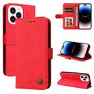 For iPhone 14 Pro Skin Feel Life Tree Leather Case(Red) - 1