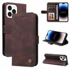 For iPhone 14 Pro Skin Feel Life Tree Leather Case(Brown) - 1