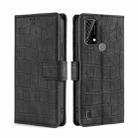For Blackview A50 Skin Feel Crocodile Magnetic Clasp Leather Phone Case(Black) - 1