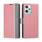 For OnePlus Nord CE 2 Lite 5G Twill Texture Side Button Leather Phone Case(Pink) - 1