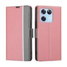 For OnePlus Ace Racing Twill Texture Side Button Leather Phone Case(Pink) - 1