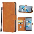 For Huawei Mate 50 Pro Leather Phone Case(Brown) - 1