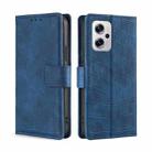 For Xiaomi Redmi Note 11T Pro 5G/Note 11T Pro+ 5G Skin Feel Crocodile Magnetic Clasp Leather Phone Case(Blue) - 1