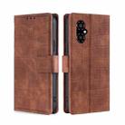 For Xiaomi Poco M4 5G Skin Feel Crocodile Magnetic Clasp Leather Phone Case(Brown) - 1