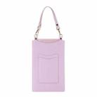 Litchi Texture Card Holder Mobile Phone Bag with Short Strap(Light Pink) - 1