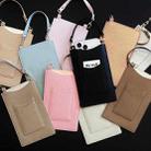 Litchi Texture Card Holder Mobile Phone Bag with Short Strap(Light Pink) - 5