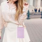 Litchi Texture Card Holder Mobile Phone Bag with Short Strap(Light Pink) - 6