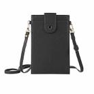 Litchi Texture Card Holder Mobile Phone Bag with Long Strap(Black) - 1