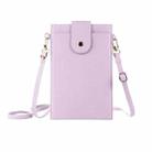 Litchi Texture Card Holder Mobile Phone Bag with Long Strap(Light Pink) - 1